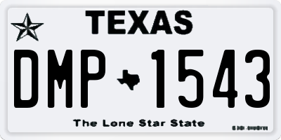 TX license plate DMP1543