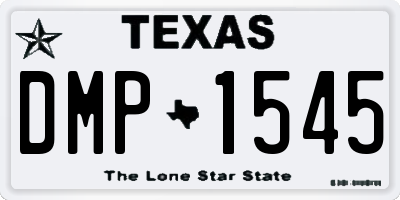 TX license plate DMP1545
