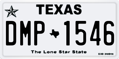 TX license plate DMP1546