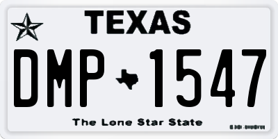 TX license plate DMP1547