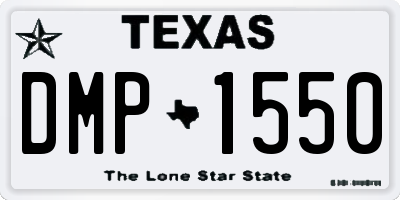 TX license plate DMP1550