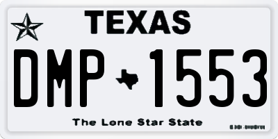 TX license plate DMP1553