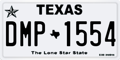TX license plate DMP1554