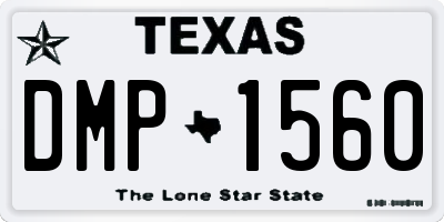 TX license plate DMP1560