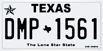 TX license plate DMP1561