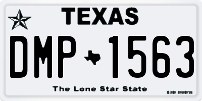 TX license plate DMP1563