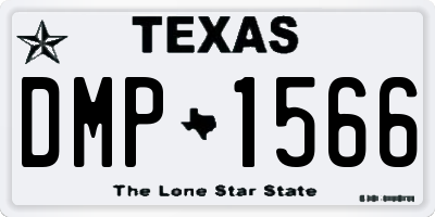 TX license plate DMP1566