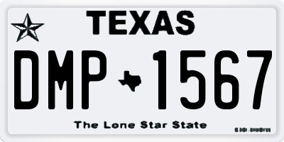TX license plate DMP1567
