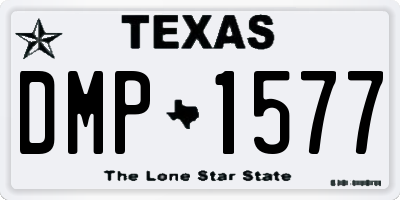 TX license plate DMP1577