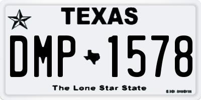 TX license plate DMP1578
