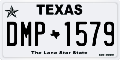 TX license plate DMP1579
