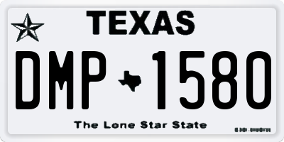 TX license plate DMP1580