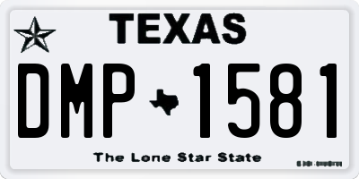 TX license plate DMP1581