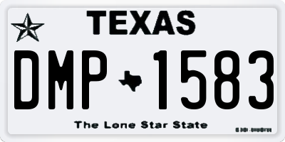 TX license plate DMP1583