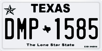 TX license plate DMP1585
