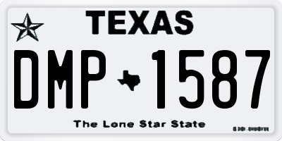 TX license plate DMP1587