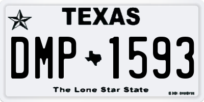 TX license plate DMP1593