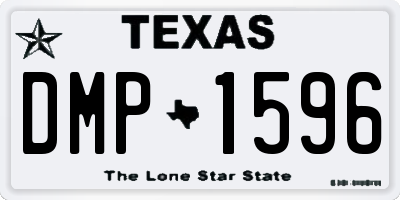 TX license plate DMP1596