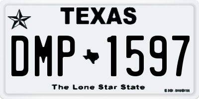 TX license plate DMP1597
