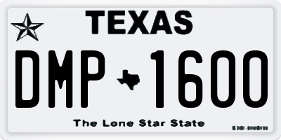 TX license plate DMP1600