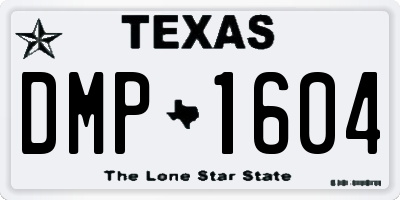 TX license plate DMP1604