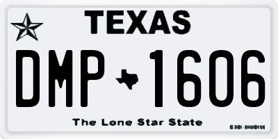 TX license plate DMP1606