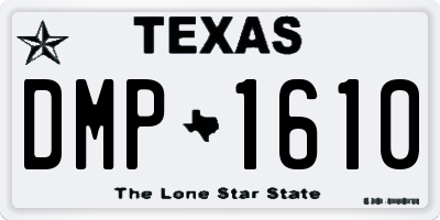 TX license plate DMP1610