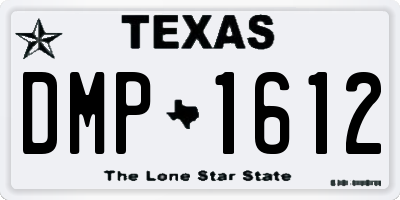 TX license plate DMP1612