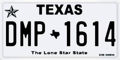TX license plate DMP1614