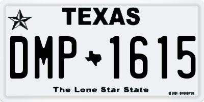 TX license plate DMP1615