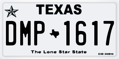 TX license plate DMP1617