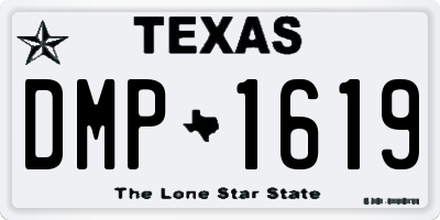 TX license plate DMP1619