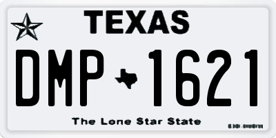 TX license plate DMP1621