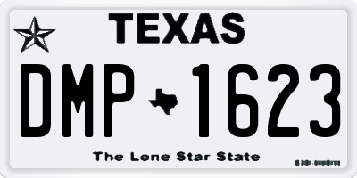 TX license plate DMP1623
