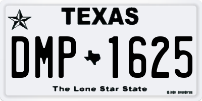 TX license plate DMP1625