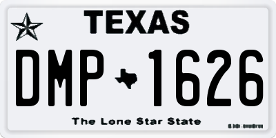 TX license plate DMP1626
