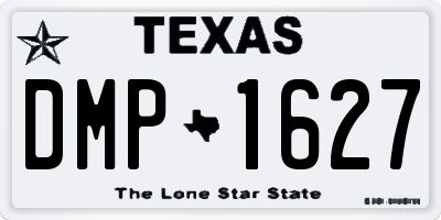 TX license plate DMP1627