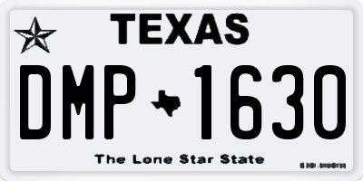 TX license plate DMP1630