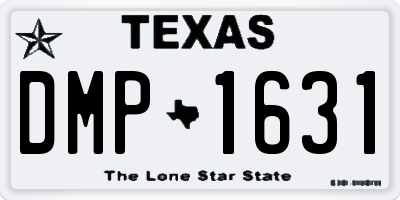 TX license plate DMP1631
