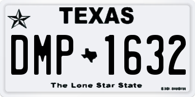 TX license plate DMP1632