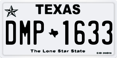 TX license plate DMP1633