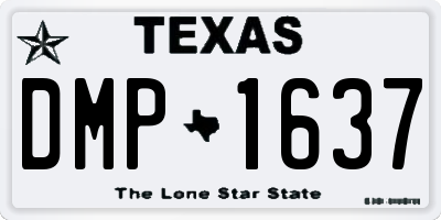 TX license plate DMP1637