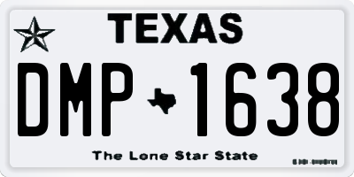 TX license plate DMP1638