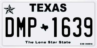 TX license plate DMP1639