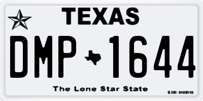 TX license plate DMP1644