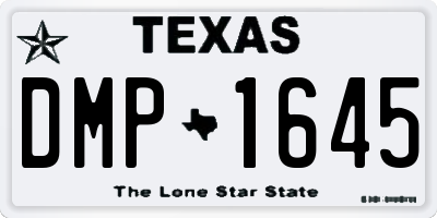 TX license plate DMP1645