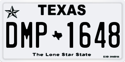 TX license plate DMP1648