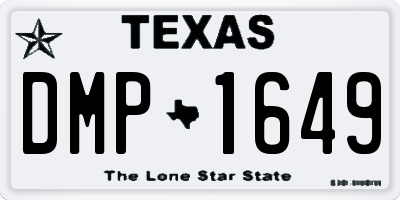 TX license plate DMP1649