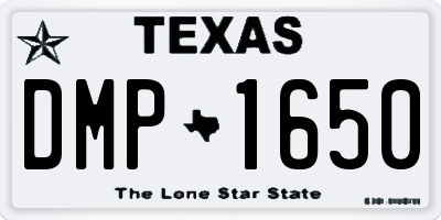 TX license plate DMP1650