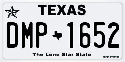 TX license plate DMP1652